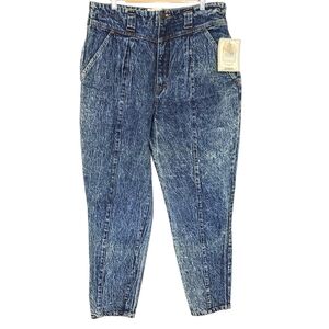 Vintage NWT Stefano World Wide 80's Acid Wash Yoke Front Baggy Jeans NWT Size 18